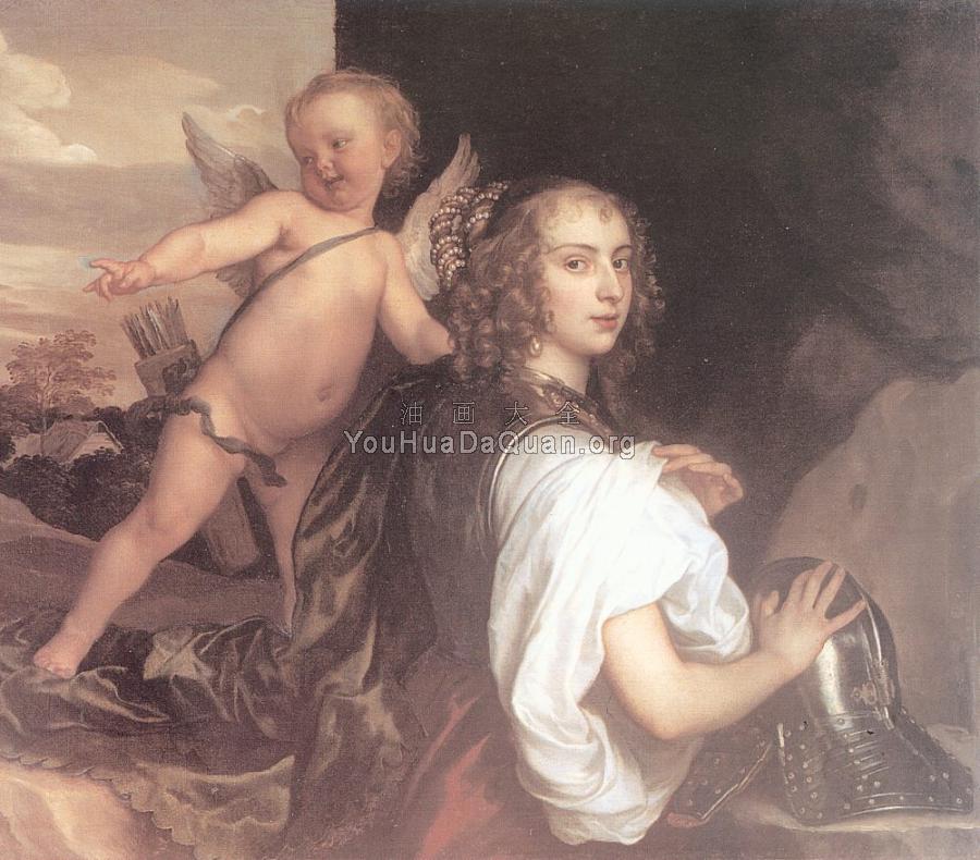 Portrait of a Girl as Erminia Accompanied by Cupid - 安东尼·凡·戴克